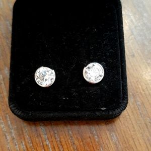 Diamonique stud earrings
